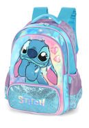Mochila de Costas G Stitch Pelúcia & Paetê AZUL Luxcel - Fofura e Brilho Disney!