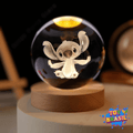 Luminária de Cristal 3D do Stitch