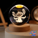 Luminária de Cristal 3D do Stitch