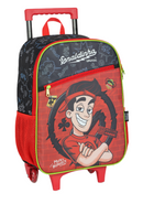 Mochila de Rodinhas Enaldinho UP4YOU | Youtuber | Rodas de Silicone | Preto, Vermelho e Neon G
