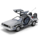Miniatura Time Machine De Volta Para O Futuro 40 Anos c/ Luz 1:24 - Jada