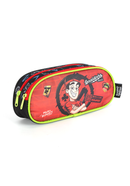Kit Mochila de Costas G + Estojo Box Enaldinho UP4YOU | Preto e Vermelho Neon | Youtuber 2 Peças