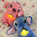 Stitch que respira pelúcia do Lilo and Stitch e Angel com movimentos de respiração, luzes suaves e sons calmantes