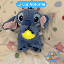 Stitch que respira pelúcia do Lilo and Stitch e Angel com movimentos de respiração, luzes suaves e sons calmantes