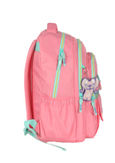 Mochila de Costas G Stitch Disney Luxcel | Rosa Salmão Turquesa | Ohana | Chaveiro Angel