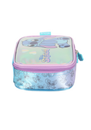 Kit Mochila de Costas G Stitch AZUL Pelúcia & Glitter + Estojo Box Duplo Holográfico Luxcel (2 Peças)
