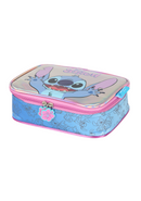 Kit Mochila de Costas G Stitch PINK Pelúcia + Lancheira Térmica Glitter Luxcel Disney (2 Peças)
