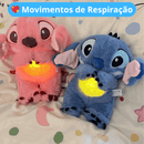 Stitch que respira pelúcia do Lilo and Stitch e Angel com movimentos de respiração, luzes suaves e sons calmantes