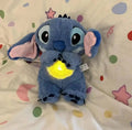 Stitch que respira pelúcia do Lilo and Stitch e Angel com movimentos de respiração, luzes suaves e sons calmantes