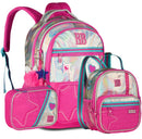 Kit Completo Rebecca Bonbon Holográfico - Mochila + Lancheira + Estojo Box - Rosa