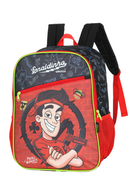 Kit Mochila de Costas G + Estojo Box Enaldinho UP4YOU | Preto e Vermelho Neon | Youtuber 2 Peças