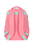 Kit Mochila de Costas G + Estojo Box Stitch Disney | Rosa Salmão Turquesa | 2 Peças Ohana | Chaveiro Angel