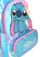 Mochila de Costas G Stitch Pelúcia & Paetê AZUL Luxcel - Fofura e Brilho Disney!