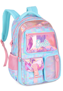 Mochila de Costas G Barbie AZUL Holográfica Luxcel | Brilho, Estilo e Amplo Espaço!