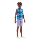 Boneco Barbie Fashionista Ken Negro Camisa Xadrez - Mattel