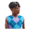 Boneco Barbie Fashionista Ken Negro Camisa Xadrez - Mattel
