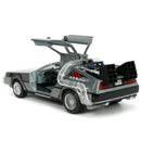 Miniatura De Volta Para o Futuro Time Machine c/ Luz 1:24 - Jada