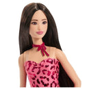 Barbie Fashionista Vestido Rosa e Cabelo Preto - Mattel
