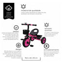 Triciclo Infantil Rosa com Cestinha e Buzina - Shiny