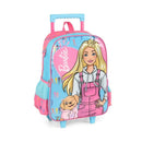 Mochila de Rodinhas Infantil Barbie Azul - Luxcel