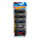 Pack 5 Carrinhos 1:64 Hot Wheels Formula 1 - Mattel