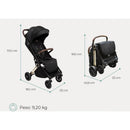 Carrinho Nivola de Bebê Preto Solar - Infantil